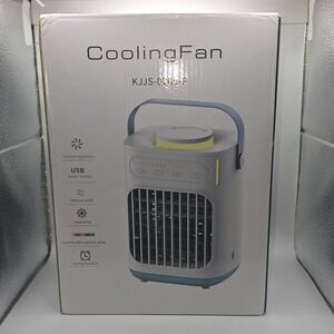 KJJS-0205-P USB Table Fan, 3 Speed, Colorful Lamp, Timing, Natural/Cold Wind
